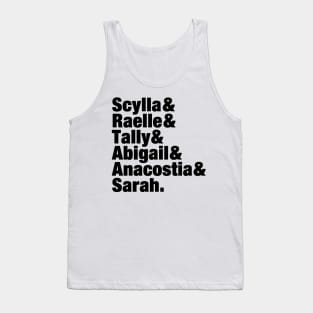 Motherland: Fort Salem - Character Names - Black Font Tank Top